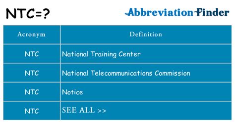 what does ntc stand for.
